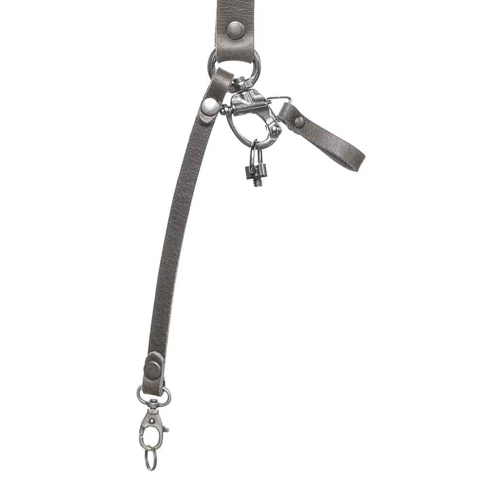 The Hantler Camera Shoulder strap Stone Gray / Brass, Regular