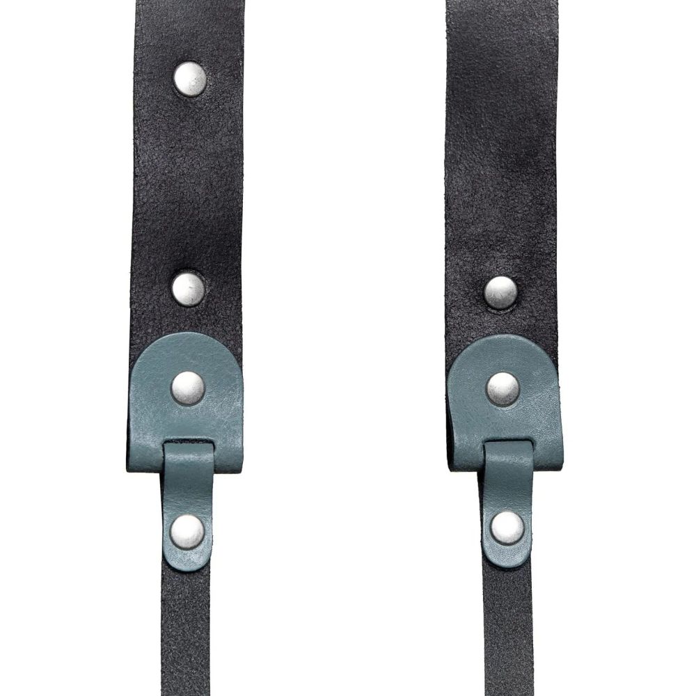 The Hantler Camera Neck strap Steel blue / Old silver