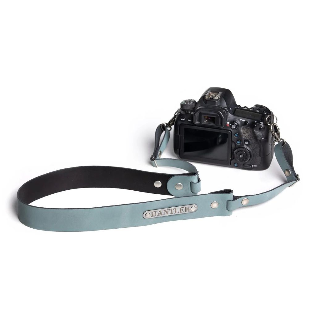 The Hantler Camera Neck strap Steel blue / Old silver