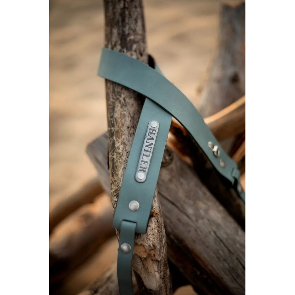 The Hantler Camera Neck strap Steel blue / Old silver