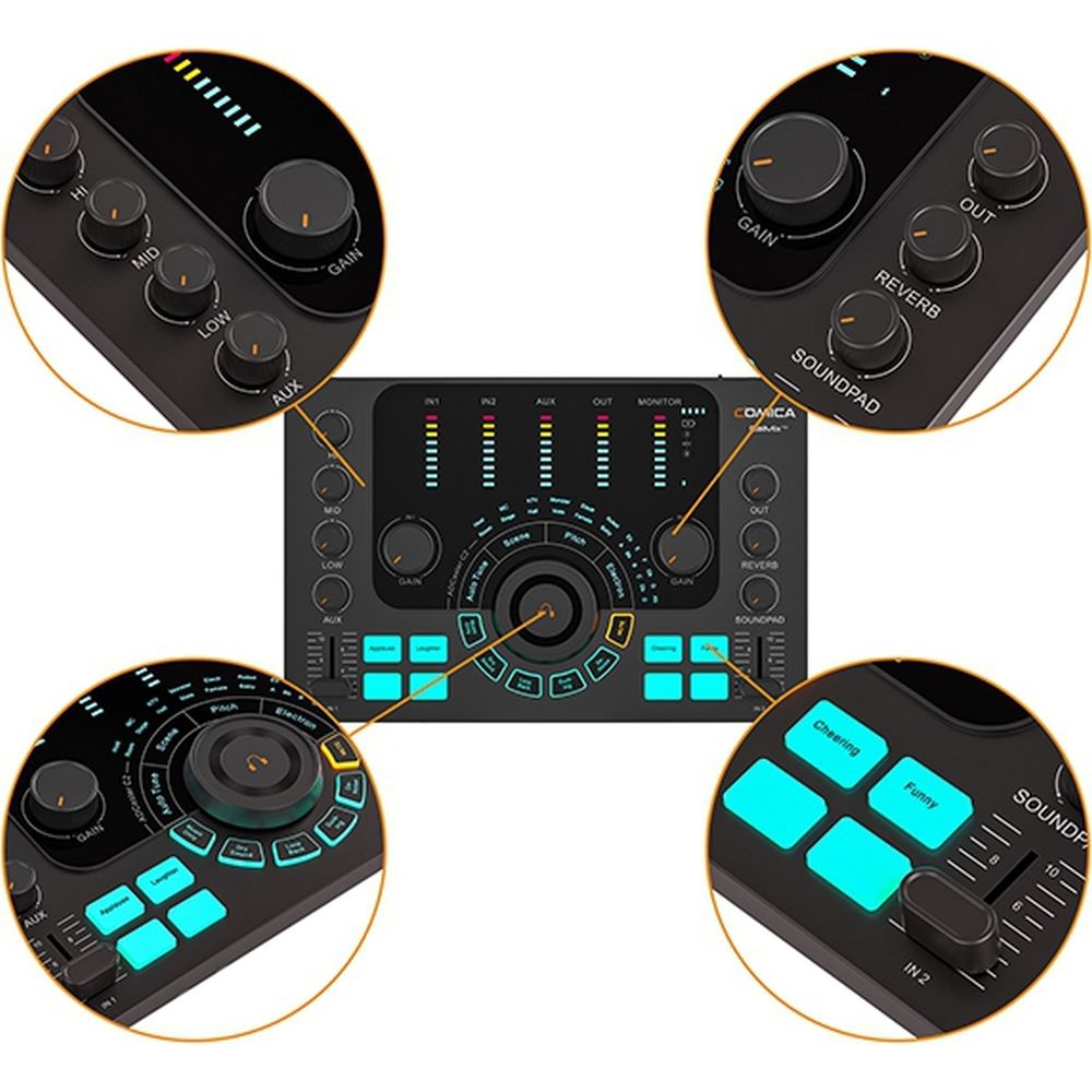 Comica Audio mixer for streaming, podcast and recording