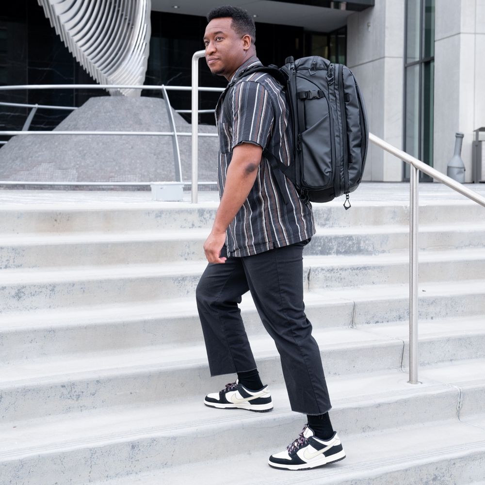 WANDRD Transit 45L Travel Backpack Black Essential+ Bundle