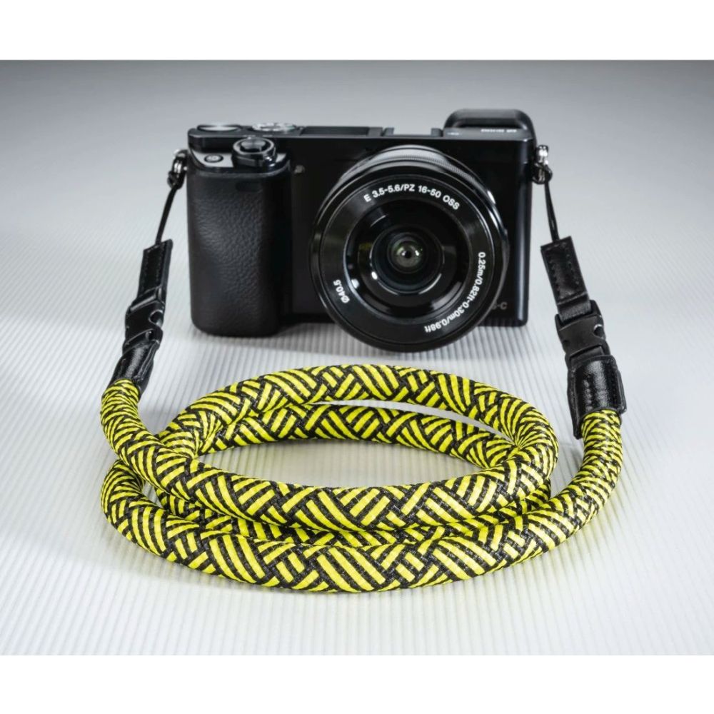 Hama Braid 120 camera strap, black/yellow