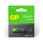 GP AAA x4 Ultra Alkaline batteries