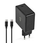 Nedis USB-C 65W wall charger with PD + 2.0m USB-C cable