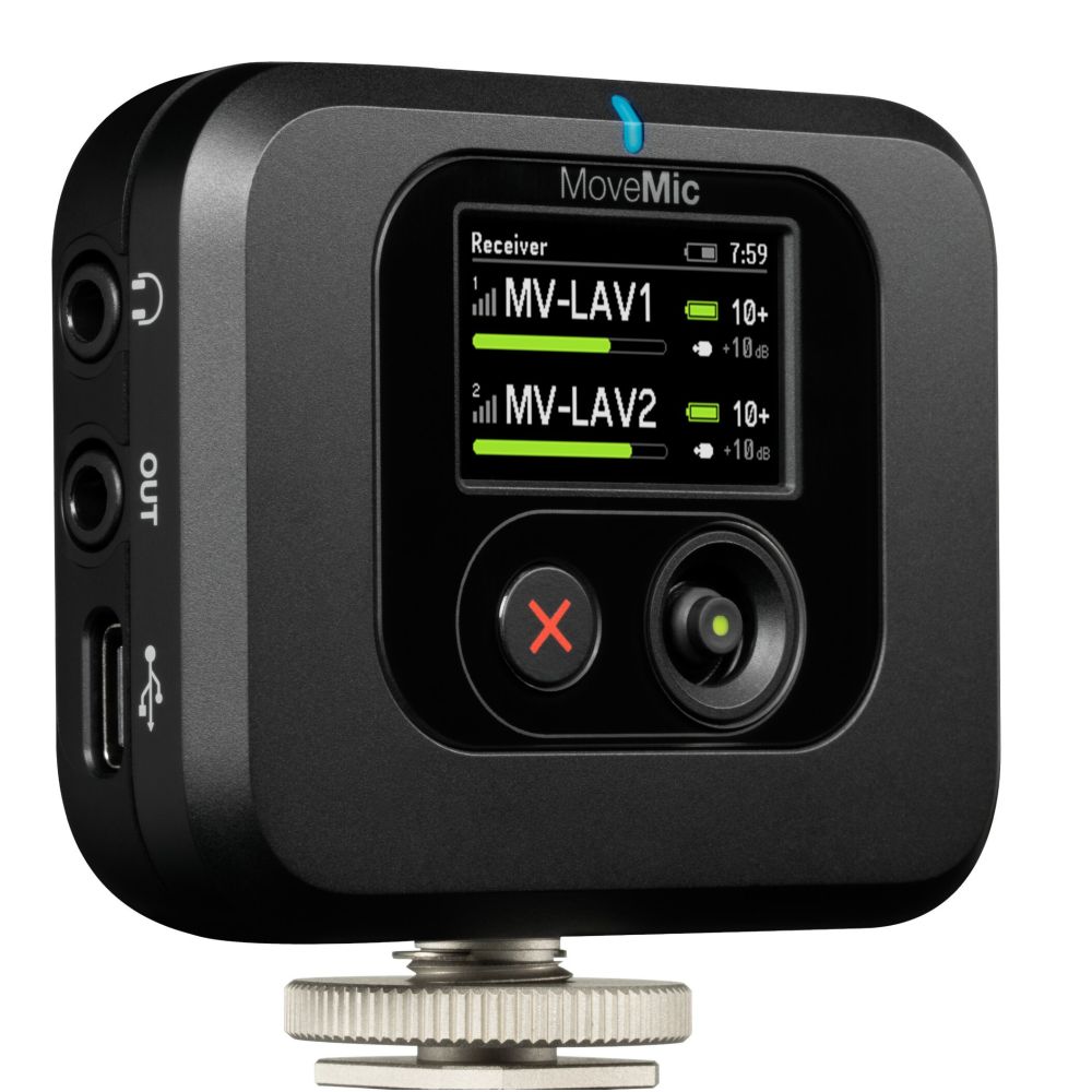 Shure MoveMic MV-R Camera Mountable Plug-in Receiver