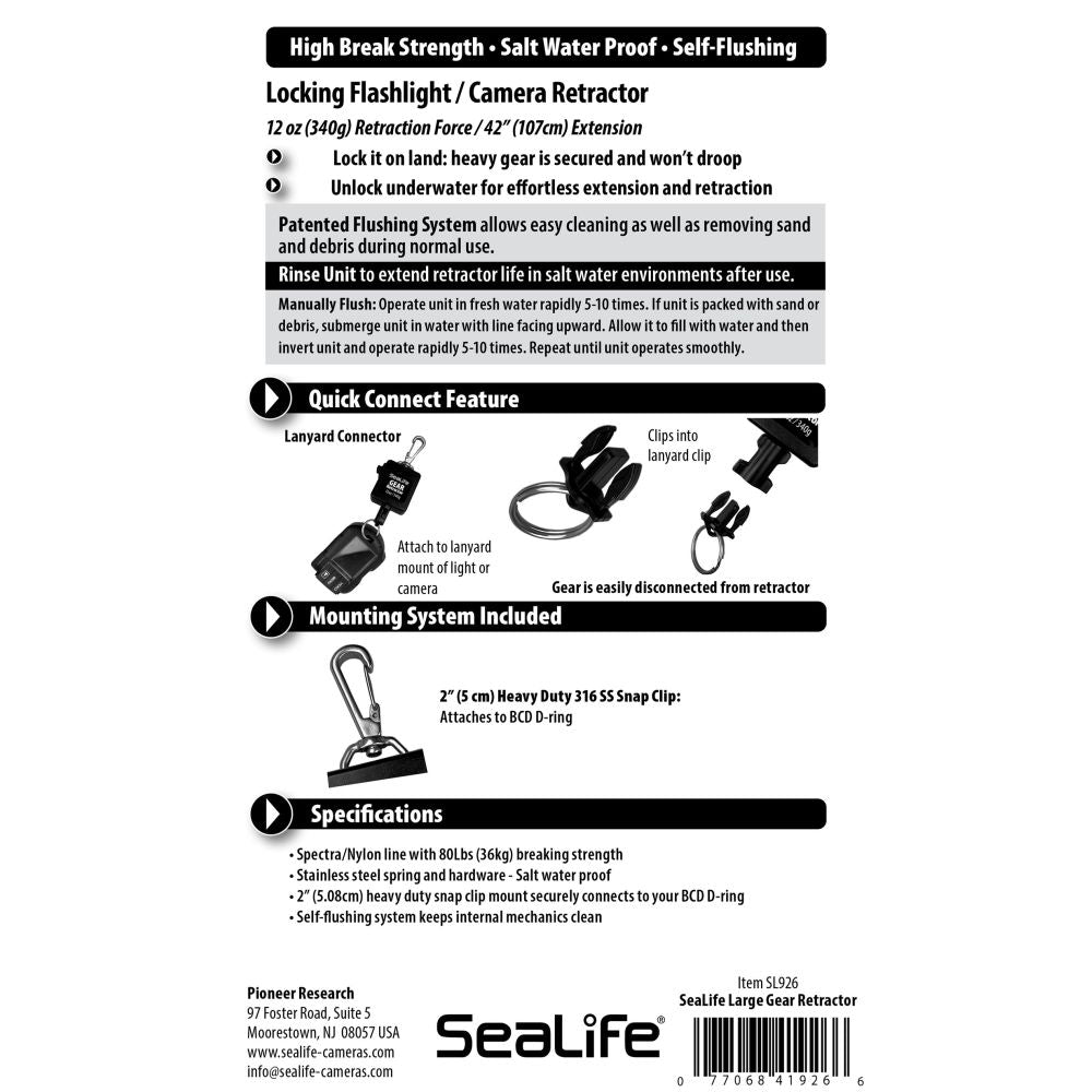 SeaLife Large Underwater Retractor