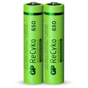 GP NiMH ReCyko AAA 650mAh 1.2V Rechargeable, 2 Pieces