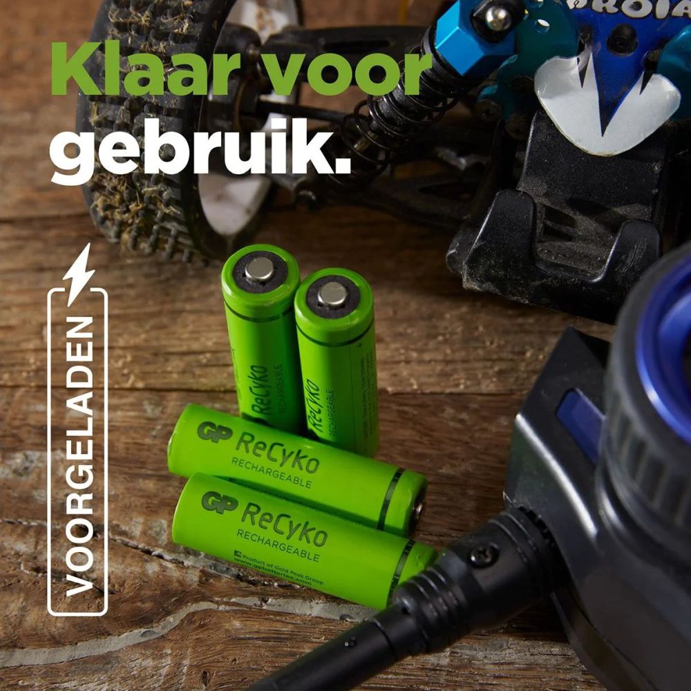 GP NiMH ReCyko AAA 650mAh 1.2V Rechargeable, 2 Pieces