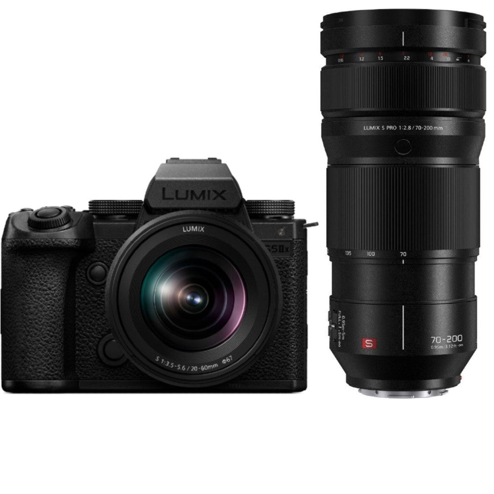 Panasonic Lumix DC-S5 IIX body + Lumix S 20-60mm f/3.5-5.6 + Lumix S Pro 70-200mm f/2.8