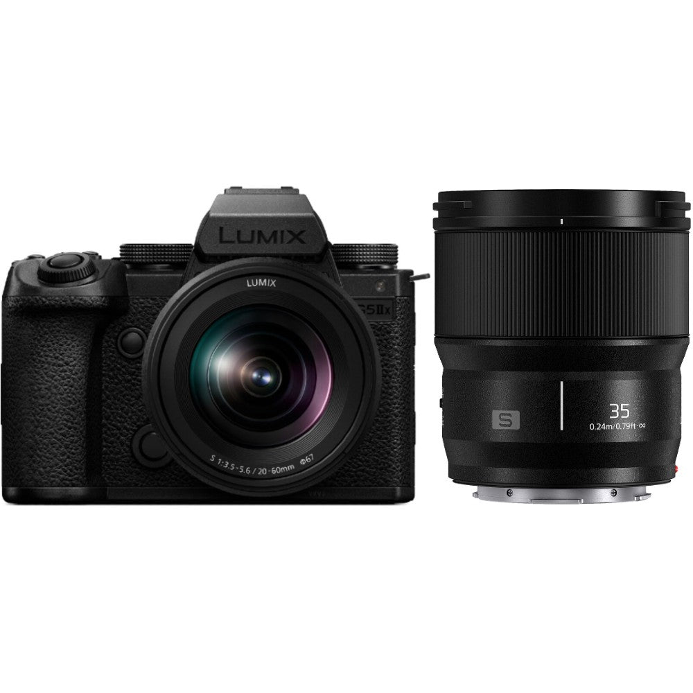 Panasonic Lumix DC-S5 IIX body + Lumix S 20-60mm f/3.5-5.6 + Lumix S 35mm f/1.8
