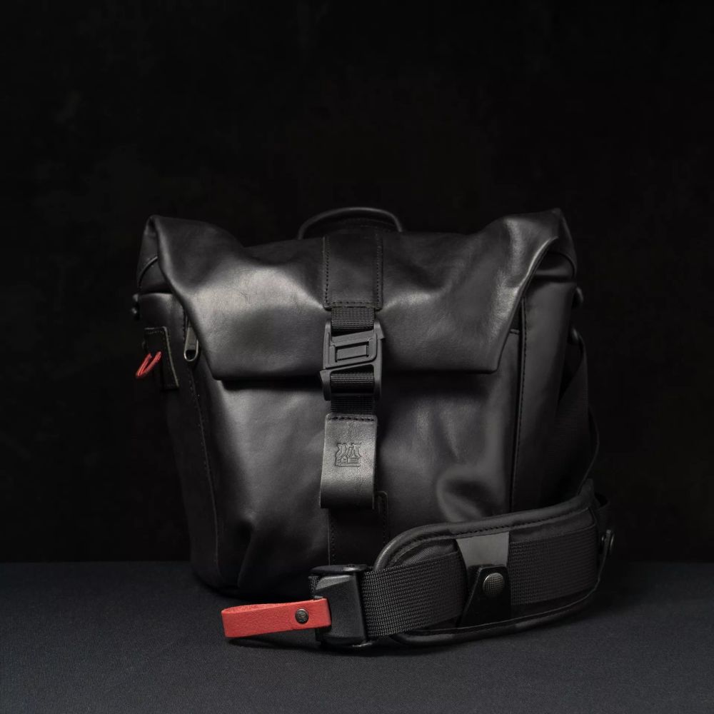 Wotancraft Pilot Travel Camera Bag 3.5l - Black Leather