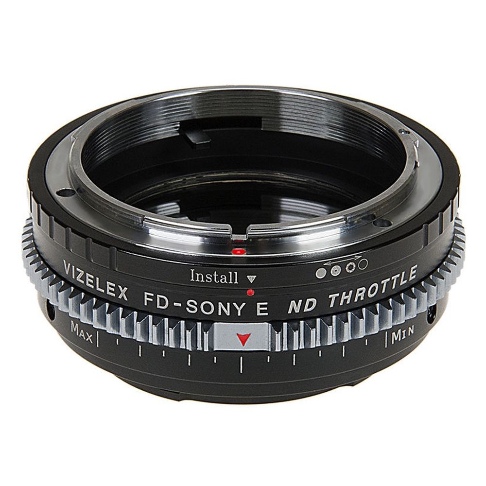 Vizelex Cine ND Throttle Lens Mount adapter - Canon FD & FL 35mm SLR to Sony Alpha E-Mount