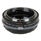 Vizelex Cine ND Throttle Lens Mount adapter - Canon FD & FL 35mm SLR to Sony Alpha E-Mount