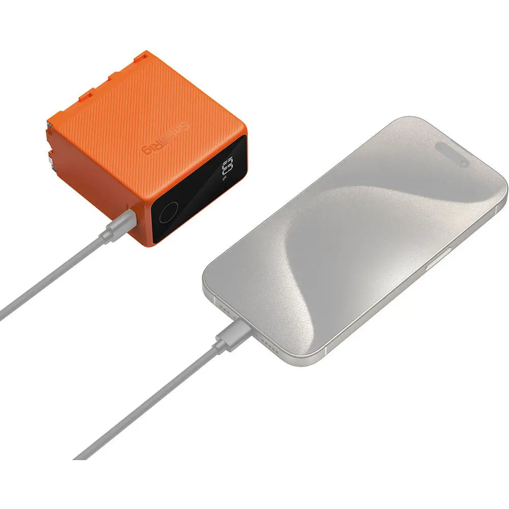 SmallRig 4576 NP-F970 USB-C Rechargeable Camera Battery, orange