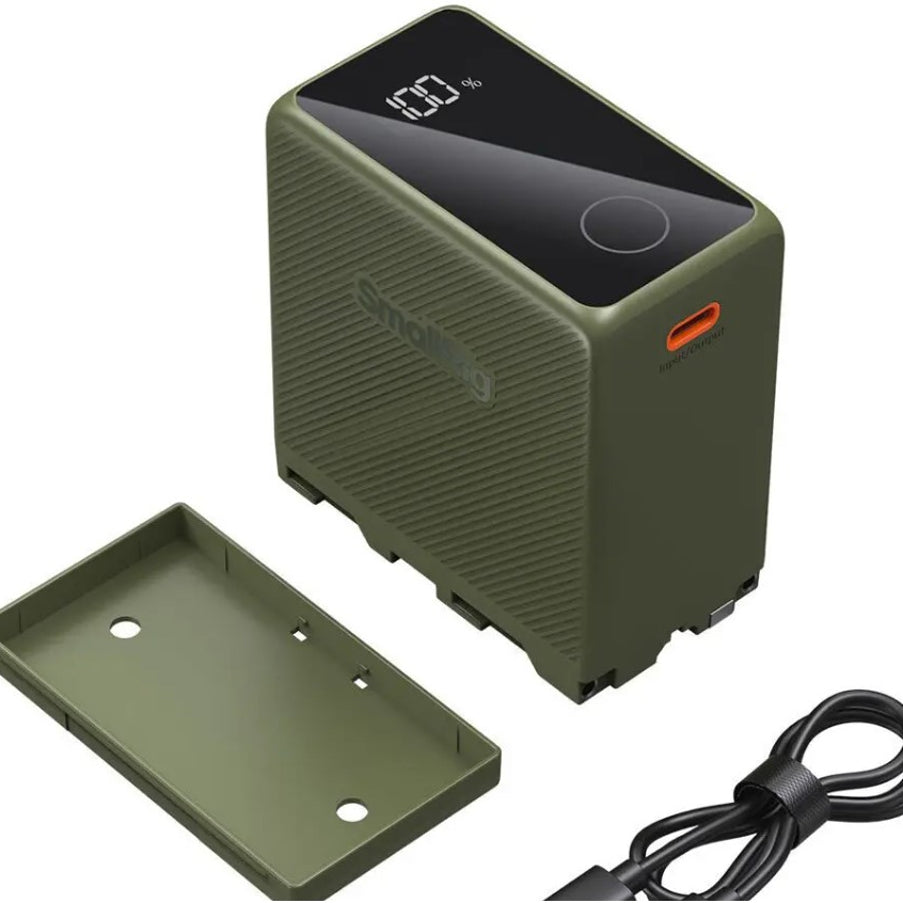 SmallRig 4577 NP-F970 USB-C Rechargeable Camera Battery, green