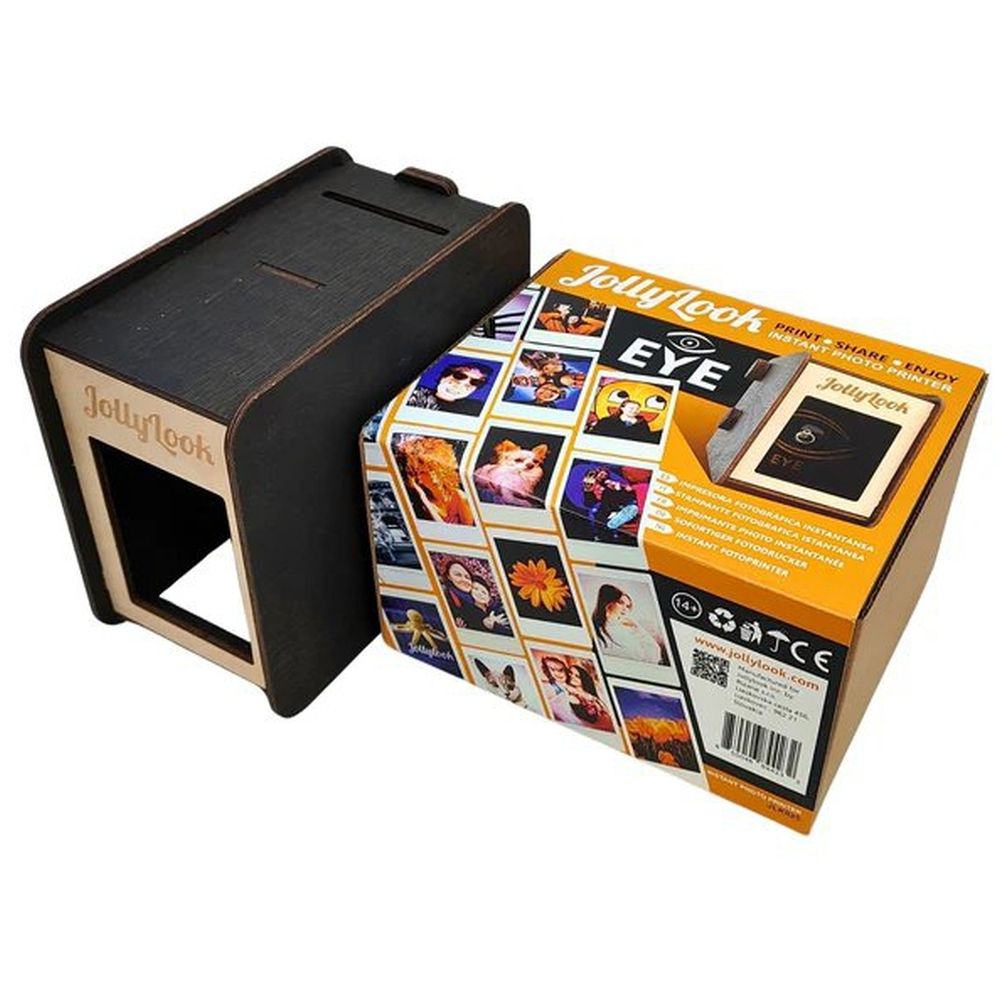 JollyLook EYE Digital-analogue instant photo printer, Brown coloured