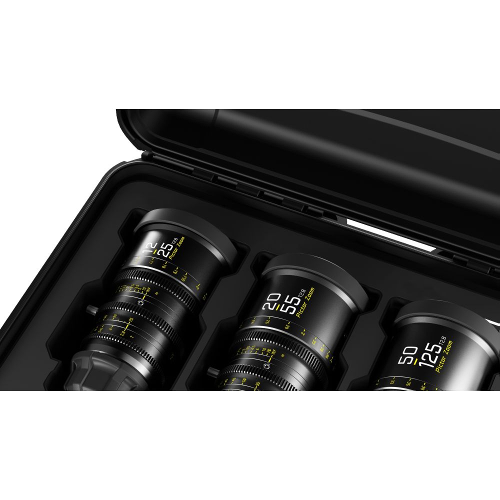 DZOFilm Pictor Zoom 3 lens kit with case 12-25/20-55/50-125 T2.8 (black)