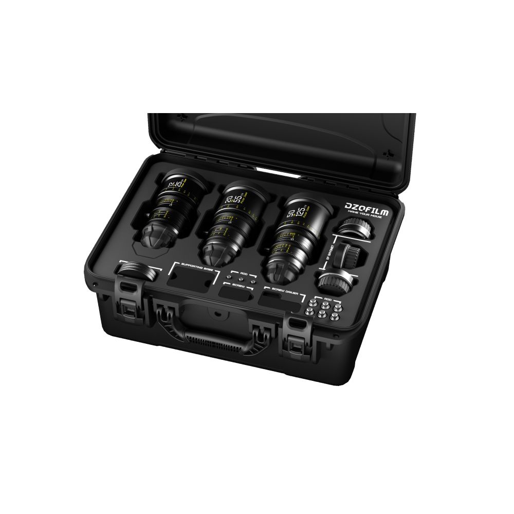 DZOFilm Pictor Zoom 3 lens kit with case 12-25/20-55/50-125 T2.8 (black)