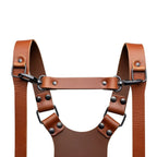 The Hantler Chest strap Cognac / Old silver, large 33cm