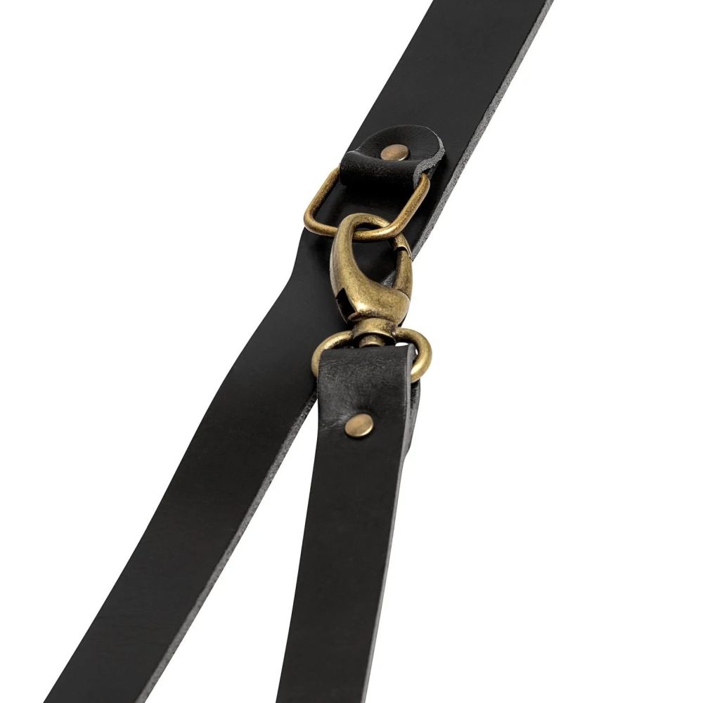 The Hantler Chest strap Black / Brass, large 33cm