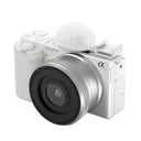 SmallRig 4734 Cold shoe adapter with furry windshield (white) for Sony ZV series cameras