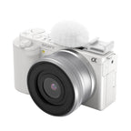 SmallRig 4734 Cold shoe adapter with furry windshield (white) for Sony ZV series cameras
