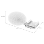 SmallRig 4734 Cold shoe adapter with furry windshield (white) for Sony ZV series cameras