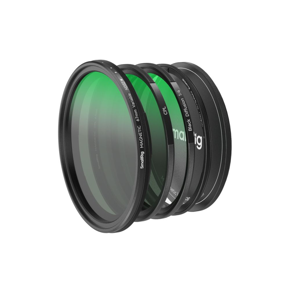SmallRig 4726 5-in-1 attachable filter set VND 2-32 & CPL & 1/4 effect Black Mist (67mm)