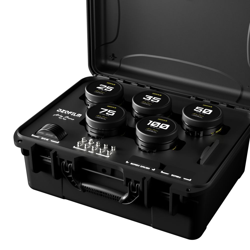 DZOFilm Arles 25/35/50/75/100mm FF/VV Prime Cine Lens - PL mount, metre