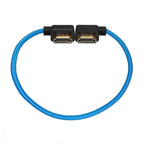 Kondor Blue 12" Right angle to left angle Full HDMI straight cable, Kondor Blue
