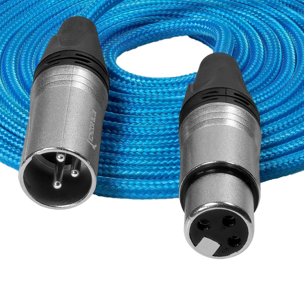 Kondor Blue Male XLR to Female XLR audio cable (10 Feet)