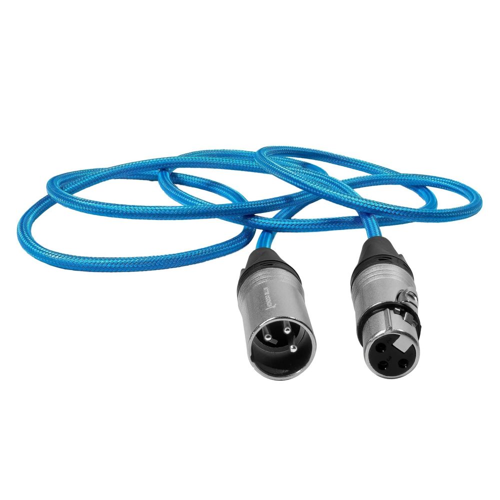 Kondor Blue Male XLR to Female XLR audio cable (5 Feet)