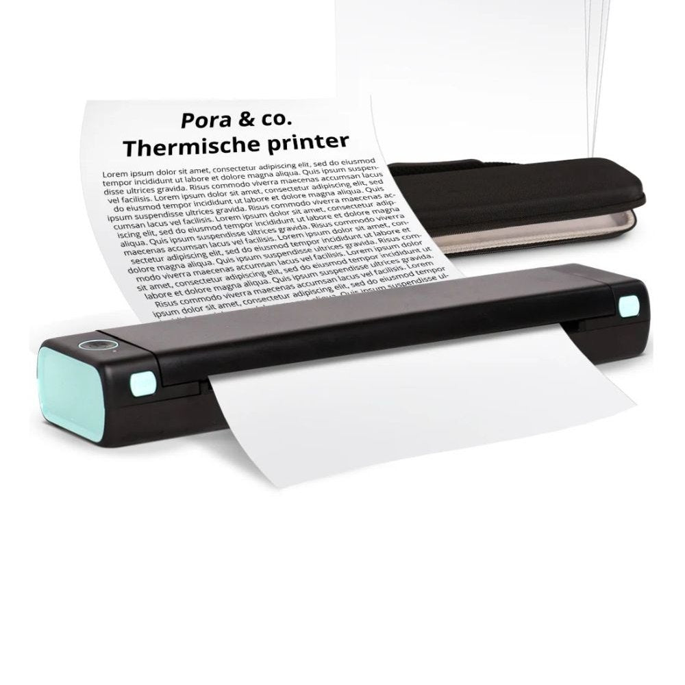 Pora&co Thermal A4 printer, black/green