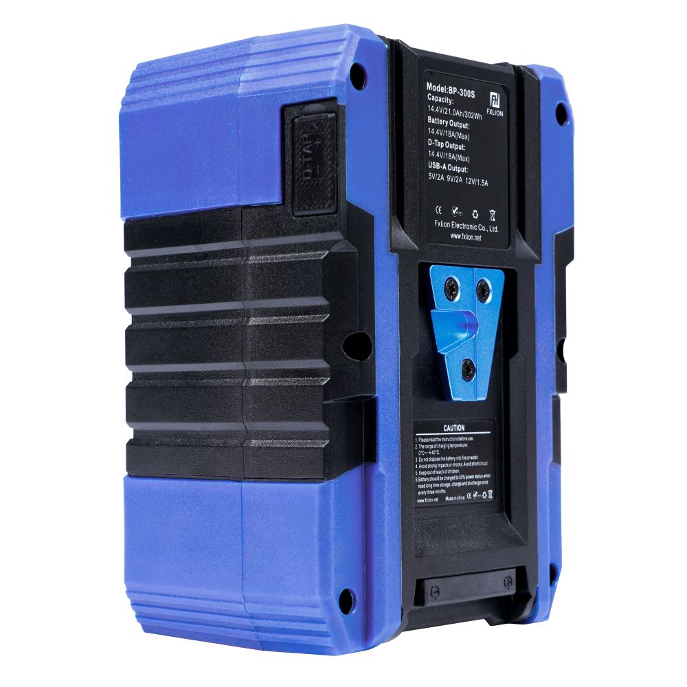 Fxlion Cool Black V-Mount Battery, 14.4V, 302Wh with USB, D-Tap