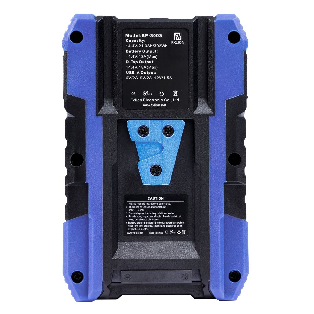 Fxlion Cool Black V-Mount Battery, 14.4V, 302Wh with USB, D-Tap
