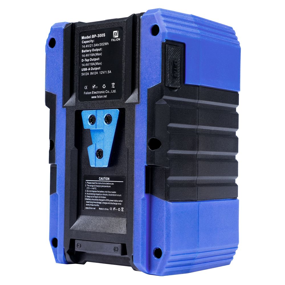 Fxlion Cool Black V-Mount Battery, 14.4V, 302Wh with USB, D-Tap