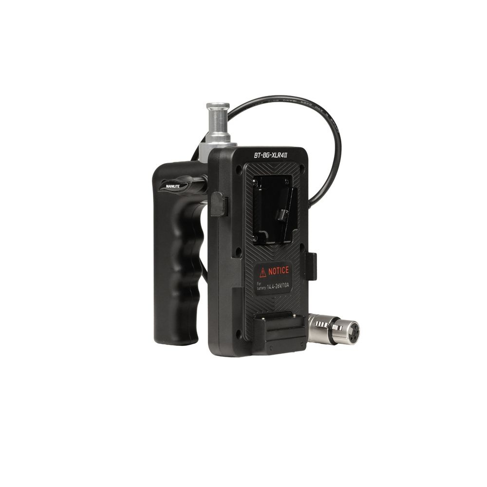 Nanlite V-Mount Battery grip with 4-Pin XLR Connector