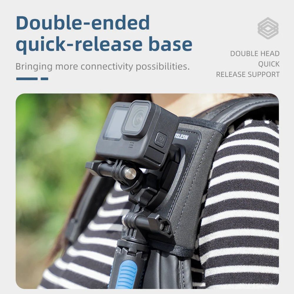 Telesin Backpack Strap Mount 360° Rotatable