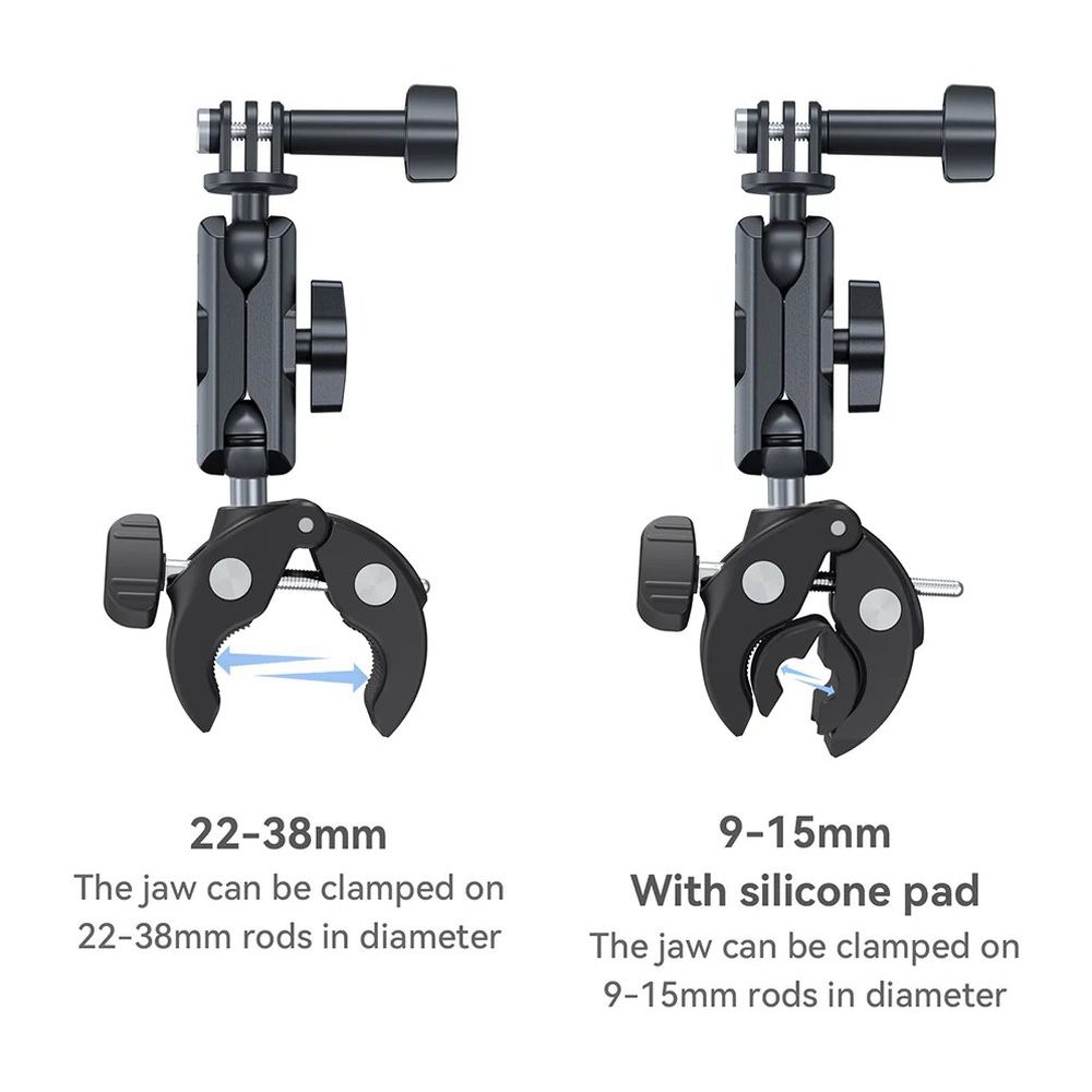 Telesin Crab Claw Clamp Handlebar Mount