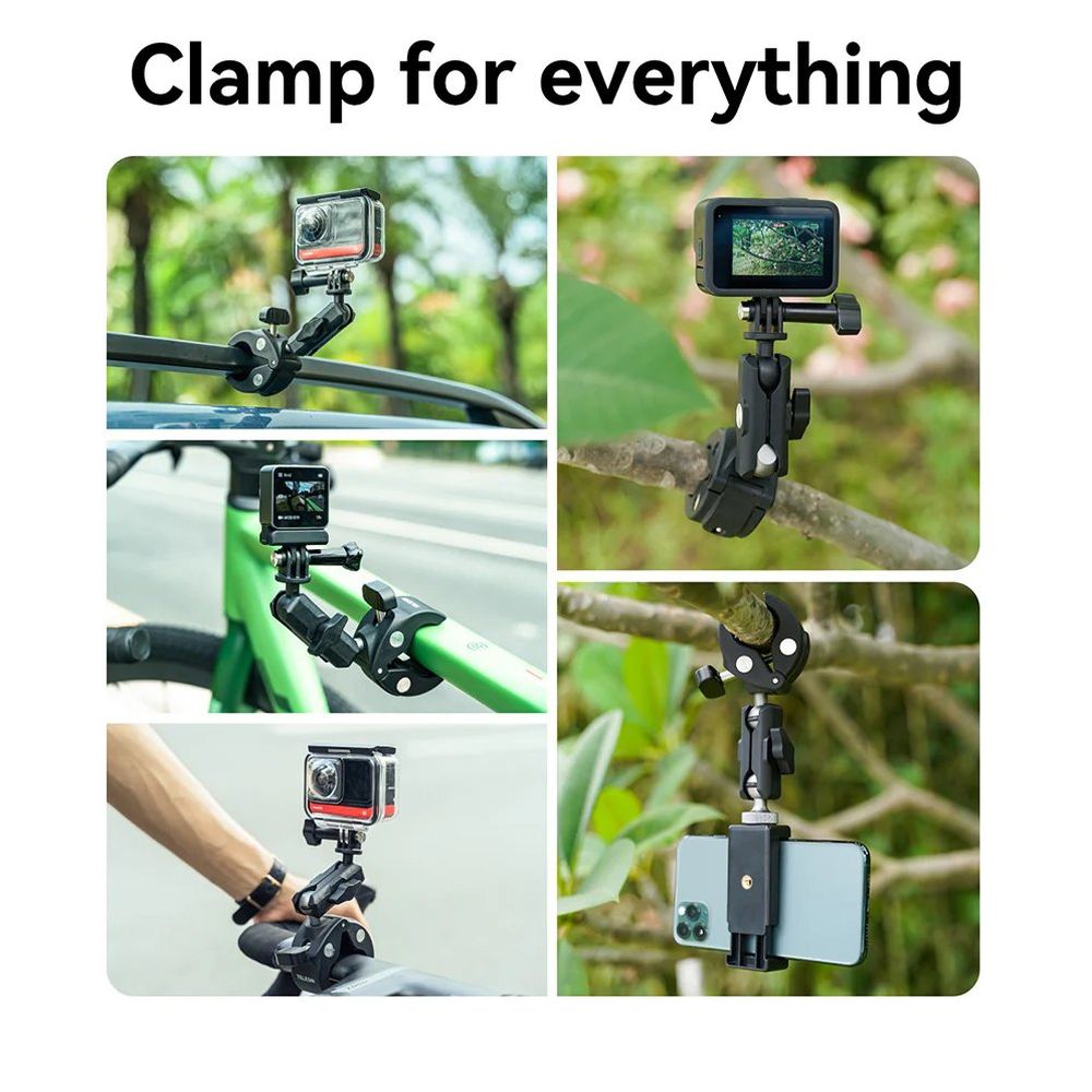 Telesin Crab Claw Clamp Handlebar Mount