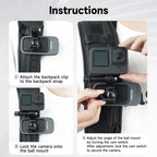 Telesin Backpack clip for GoPro, magnetic