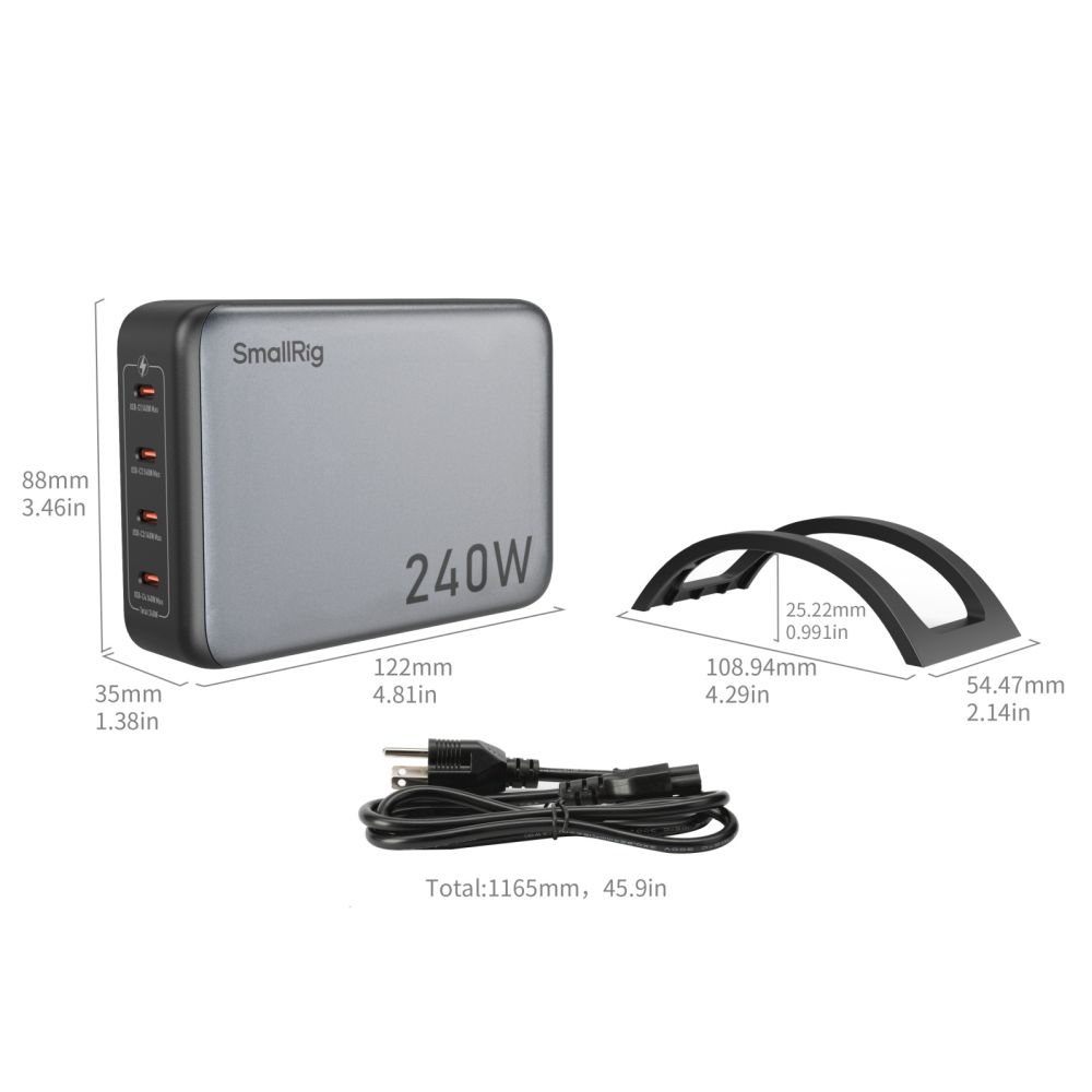 SmallRig 4752 240W 4-Port PD Power Adapter (EU Standard) 4752