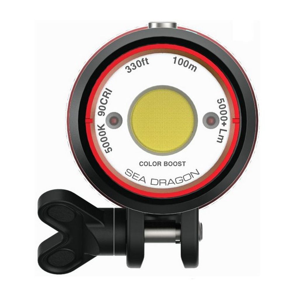 Sealife Sea Dragon 5000+ Color Boost COB LED Photo-Video Light (incl. Light Head, Flex-Connect YS & 1" Ball Joint Adapter, Battery & Charger)