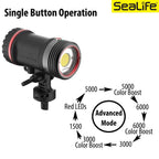 Sealife Sea Dragon 5000+ Color Boost COB LED Photo-Video Light (incl. Light Head, Flex-Connect YS & 1" Ball Joint Adapter, Battery & Charger)