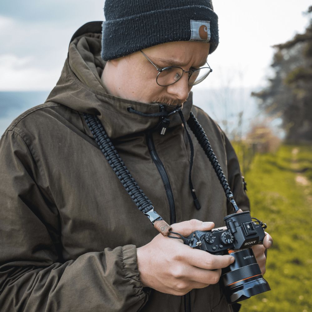 C-Rope Traveler camera strap Silent Black, 140cm Paracord