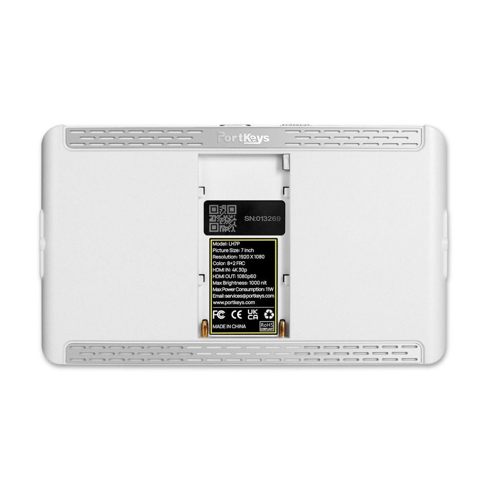 Portkeys LH7P 7-inch monitor with touchscreen white
