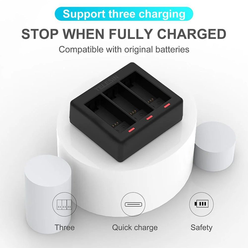 Telesin Charger for 3 batteries for GoPro HERO 9/10/11/12