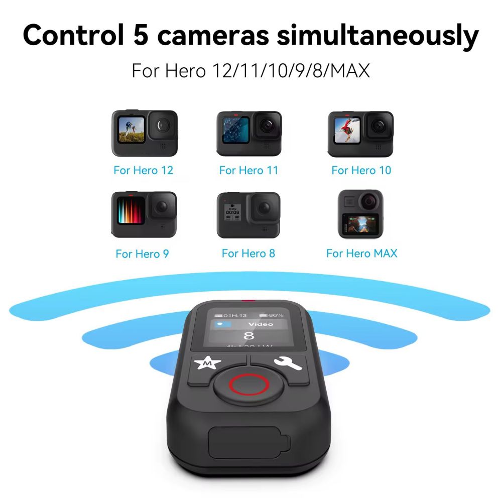 Telesin Bluetooth Remote V2 for GoPro 12/11/10/9/8/Max