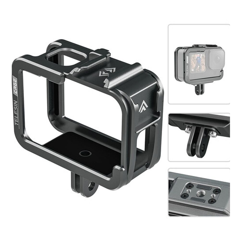 Telesin Metal cage GoPro 12/11/10/9 (horizontal only)